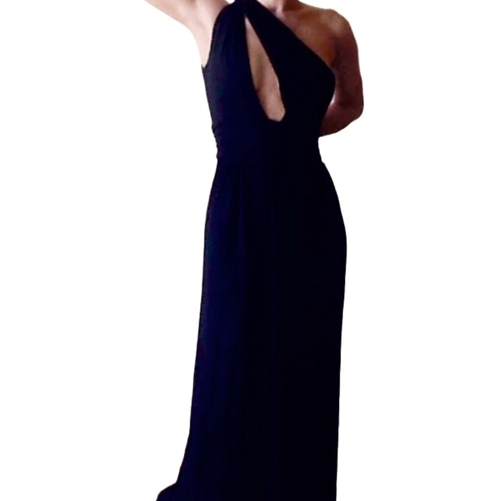 NWT Small Sexy Grey Cut-out Jersey Maxi Dress by Nadine (Dans Tous Ses Etats)